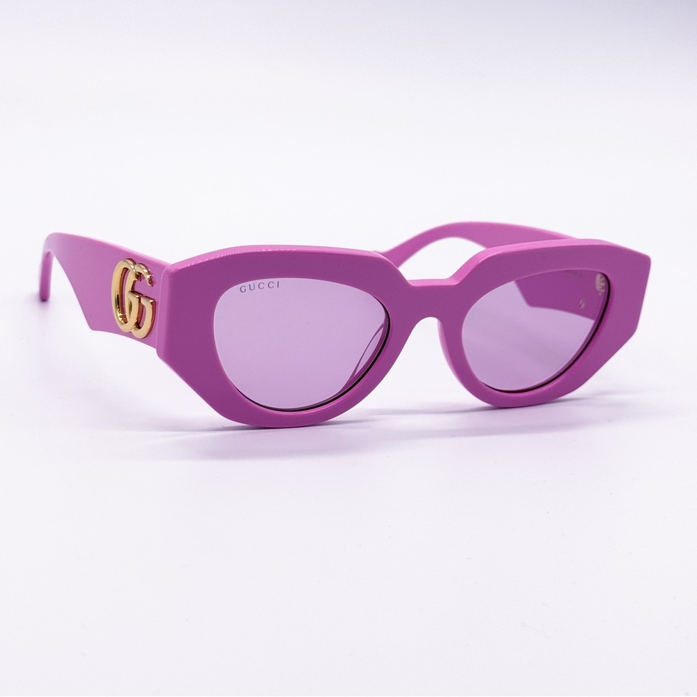 NEW GUCCI SUNGLASSES GG1421S 004 WOMEN PINK OVAL EYEWEAR